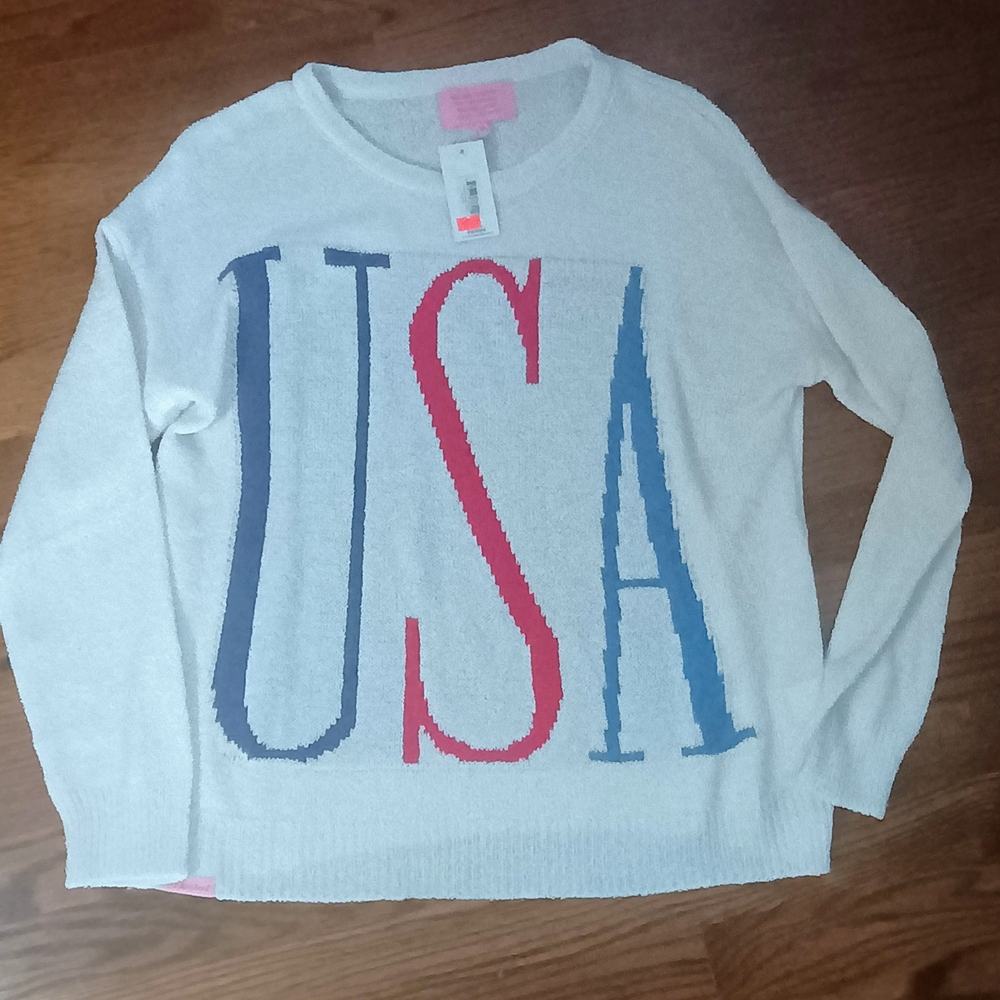 Simply Southern Cream USA Graphic Sweater